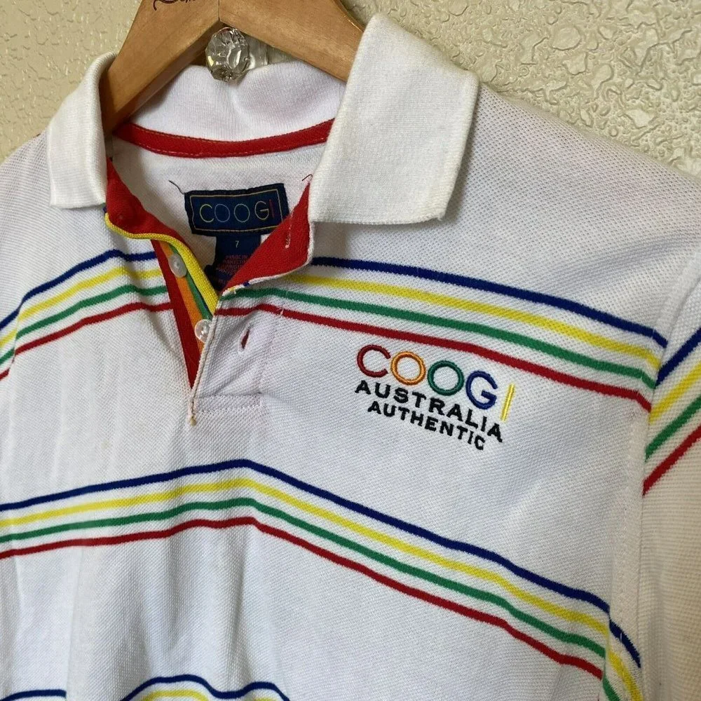 kids coogi longsleeve shirt Collared Polo Style Layered Look‎ Sleeves Rainbow 7